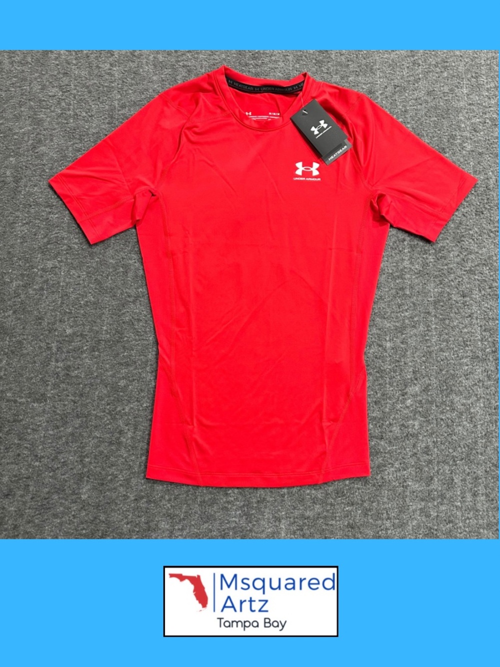 Under Armour HeatGear Compression Shirt Men's Medium Red Short Sleeve NWT